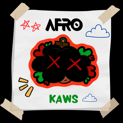 Afro Kaws sticker